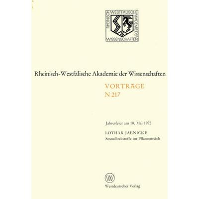 Sexuallockstoffe im Pflanzenreich, Taschenbuch von Lothar Jaenicke, VS Verlag für Sozialwissenschaften, 978-3-531-08217-2