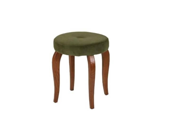 Runder Holzhocker, geeignet for den Bürogebrauch Kleiderschrank(Green)