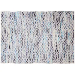 Tom Tailor Handwebteppich Smooth Comfort diamond blue 160 x 230 cm