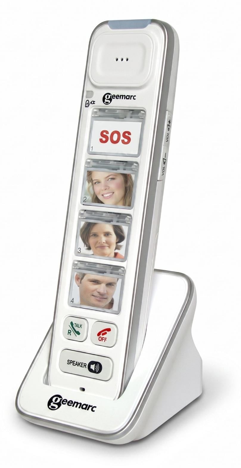 Geemarc PHOTODECT 295 draadloze telefoon met 4 fototoetsen en luidspreker voor mensen met gehoorverlies of dementie - Duitse versie