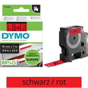 Dymo 45807 D1 19mm Schriftband s0720870 Label rot
