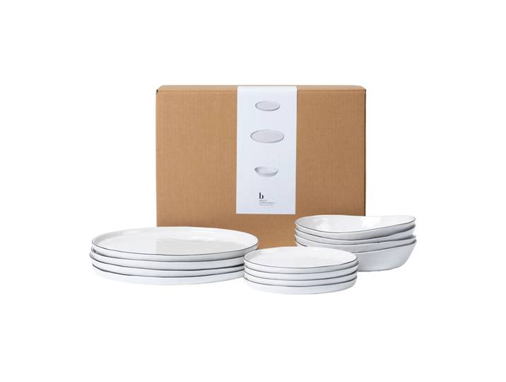 Broste Copenhagen Set de vaisselle Nordic Salt 12 pièces