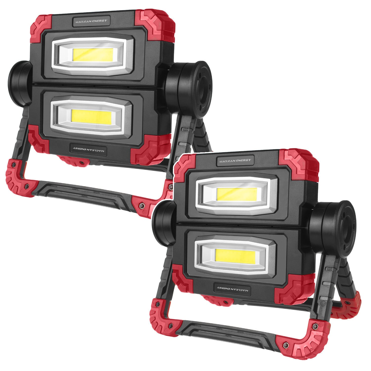 Maclean MCE439 LED COB werklamp met 3 lichtstanden, 300 lm en 6500K kleurtemperatuur, 2 stuks