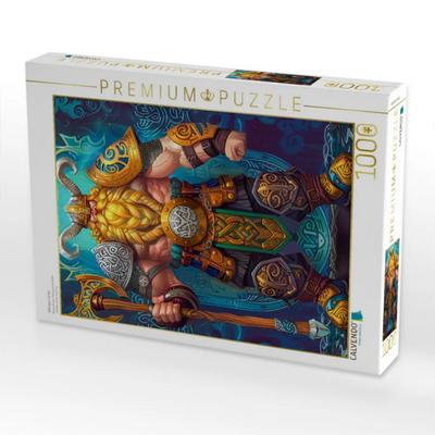 CALVENDO Puzzle Wikinger mit Axt | 1000 Teile Lege-Größe 64x48cm Foto-Puzzle für glückliche Stunden
