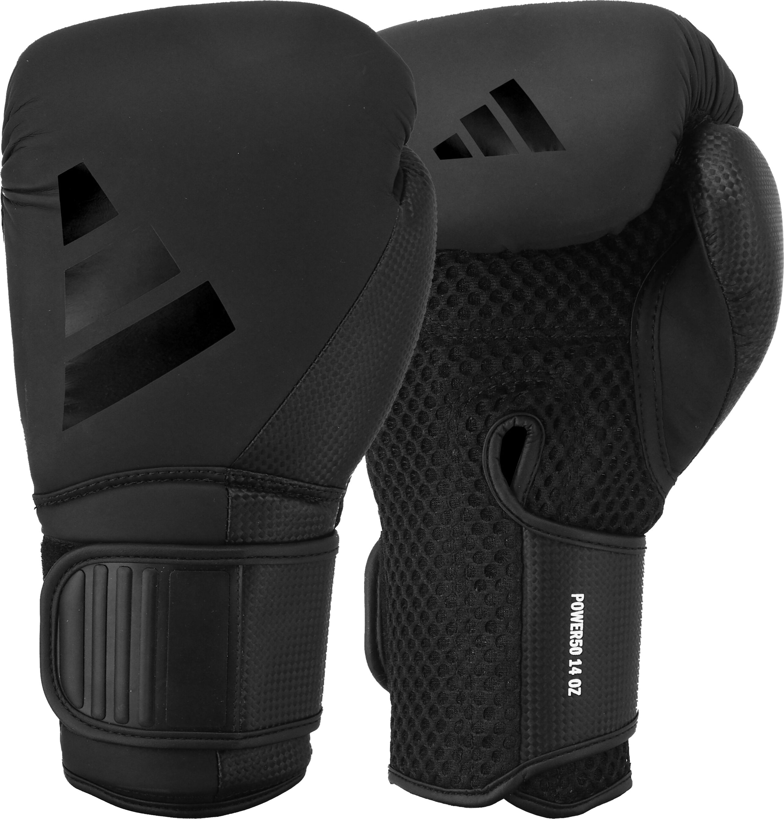 Boxhandschuhe ADIDAS PERFORMANCE "adidas Power 50 Training Gloves" Gr. 12, schwarz (schwarz, schwarz), Boxhandschuhe, 12 12, Kunstleder, Boxhandschuhe