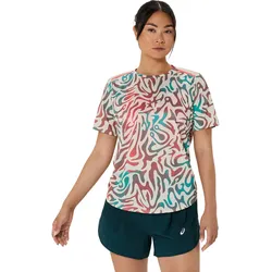 Asics Damenlaufshirt Road All Over Print SS Top - bunt / 36