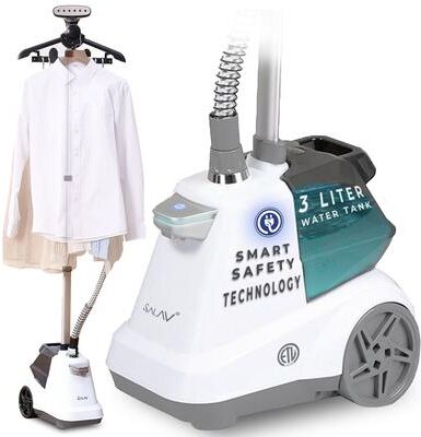SALAV Commercial-Grade Smart Auto Shut-Off 1800W Garment Steamer in White