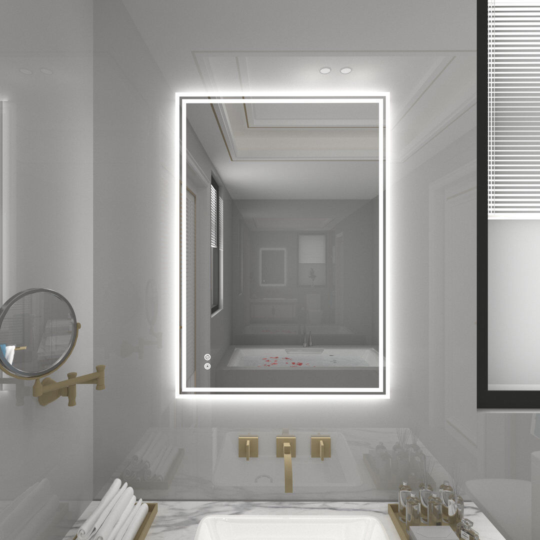 Metro Demitria Rectangle Wall Mirror Set 50 cm H x 70 cm W