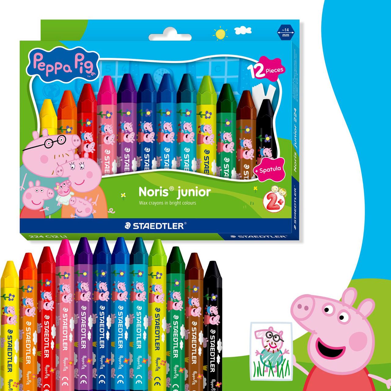 STAEDTLER Wachsmalkreide NJ Peppa 12ST Etui
