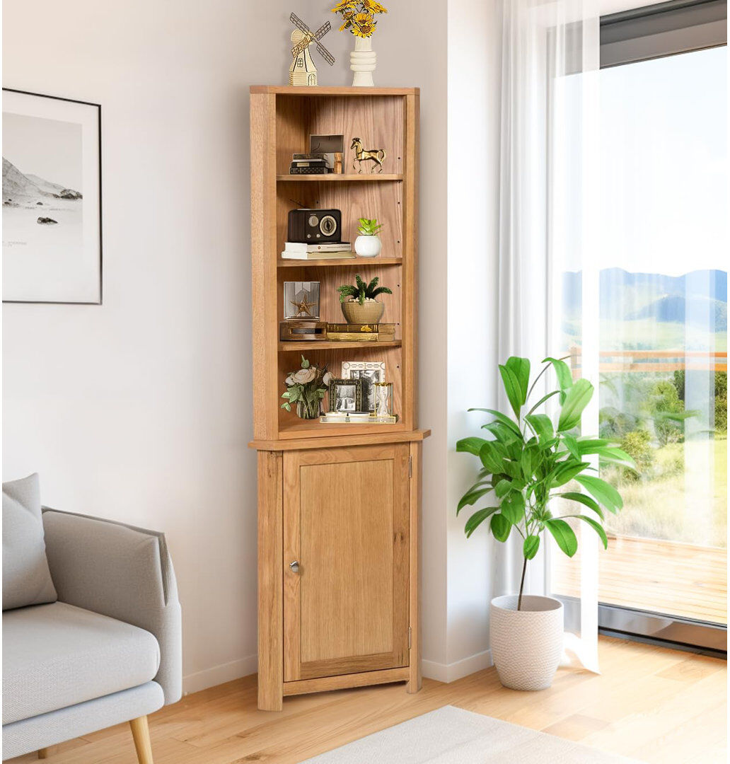 Lark Manor Keyla Display Cabinet Brown 178cm H X 59cm W X 35cm D