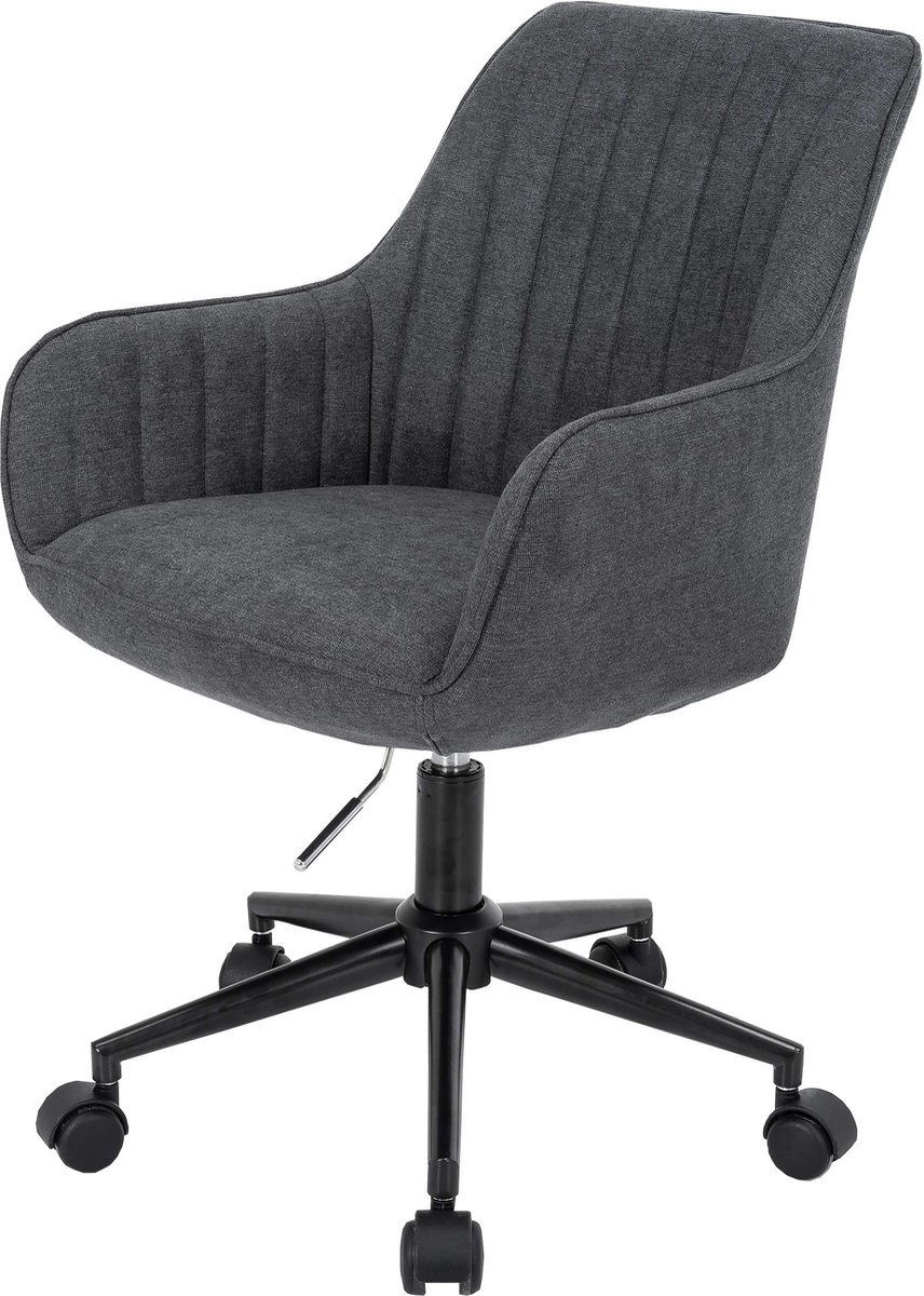 MCW Bureaustoel MCW-J62 met armleuningen, antraciet, stof/textiel