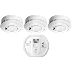 Ei Electronics, Gefahrenmelder, Ei650+Ei208D-3X179 Rauchwarnmelder inkl. 10 Jahres-Batterie batt