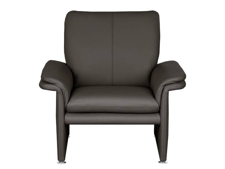 Livetastic Sessel, Dunkelbraun, Metall, Echtleder, Rindleder, 93x90x88 cm, Made in EU, Lederauswahl, Wohnzimmer, Sessel, Sonstige Sessel
