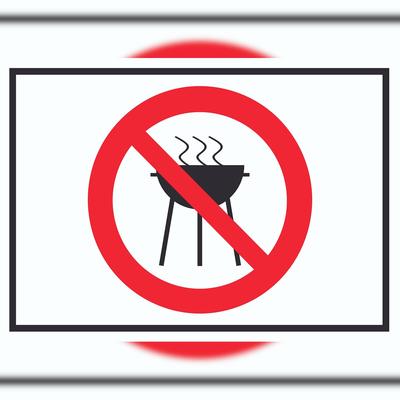 HB-Druck Grillen verboten Symbol Schild A0 (841x1189mm)