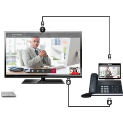 Yealink VP59 Teams Edition, Telefon, Grau, Schwarz
