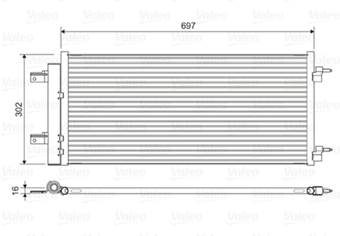 Kondensator, Klimaanlage VALEO 822626