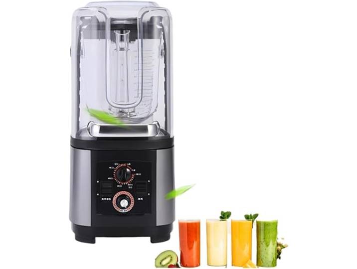 Leiser Standmixer mit 2200 W, 2-Liter-Behälter, Eiscrushing-Funktion, variabler Geschwindigkeit und Selbstreinigungsfunktion für Cafés