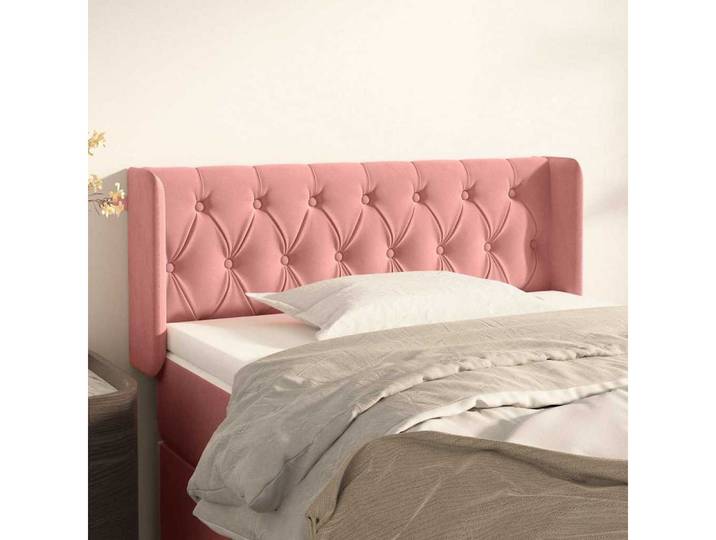 vidaXL Kopfteil vidaXL Kopfteil mit Ohren Rosa 93x16x78/88 cm Samt