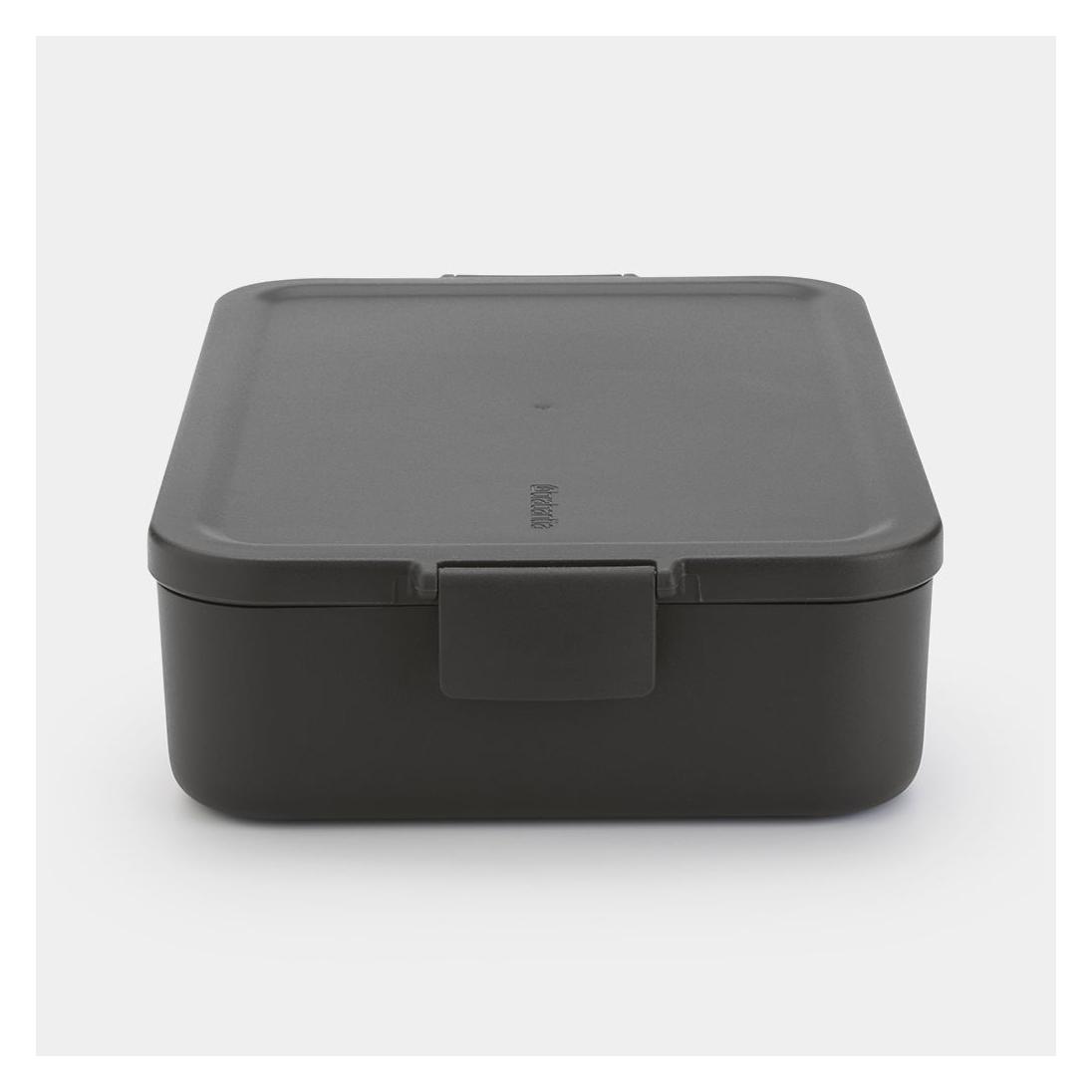 Brabantia Lunchbox Make & Take 25.5 x 16.7 x 6 cm, Dunkelgrau (203060)