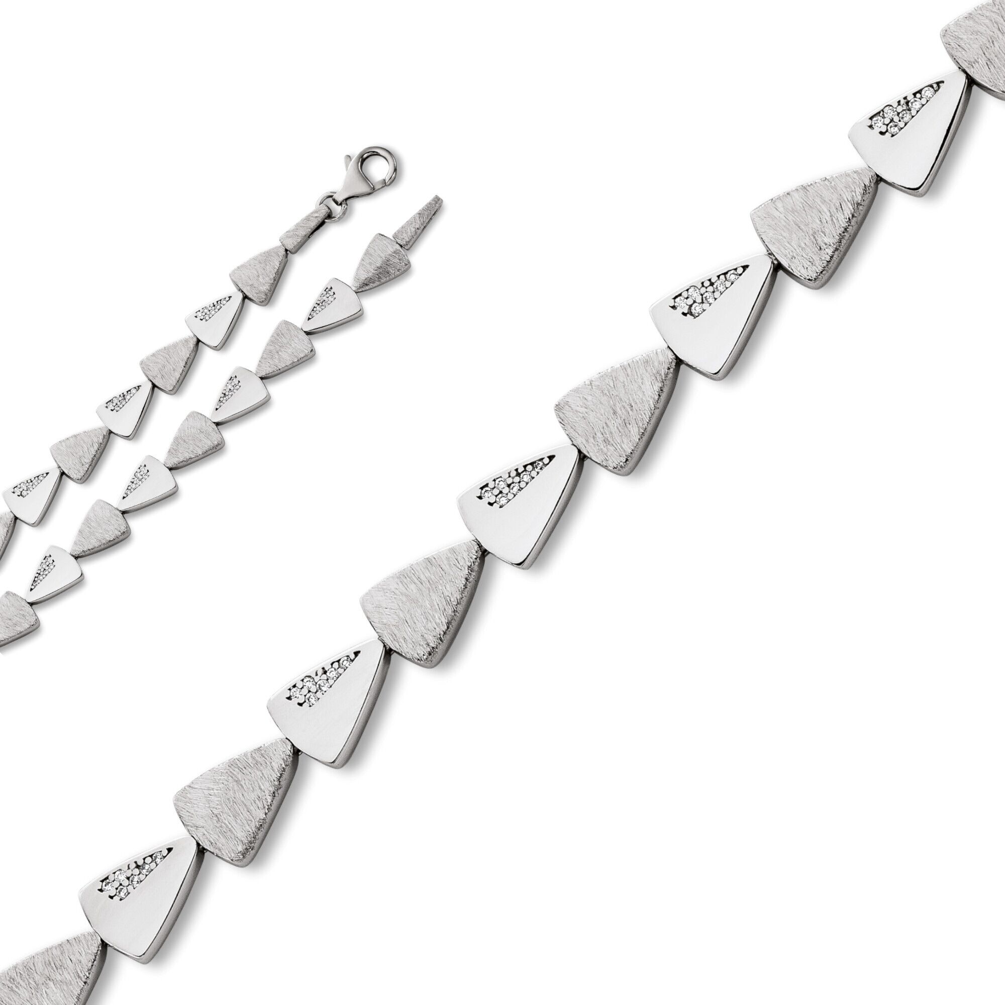 Silberkette ONE ELEMENT "Zirkonia Halskette aus 925 Silber" Gr. 45, silber, Halsketten, Damen, 45, Silber 925 (Sterlingsilber), Silberkette, Feine Gestaltung – ein Sinnbild mit ruhiger Eleganz
