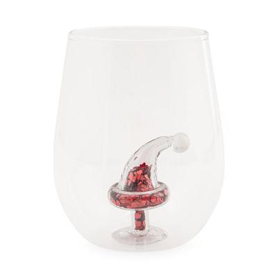 Trinkglas mit Nikolausmütze