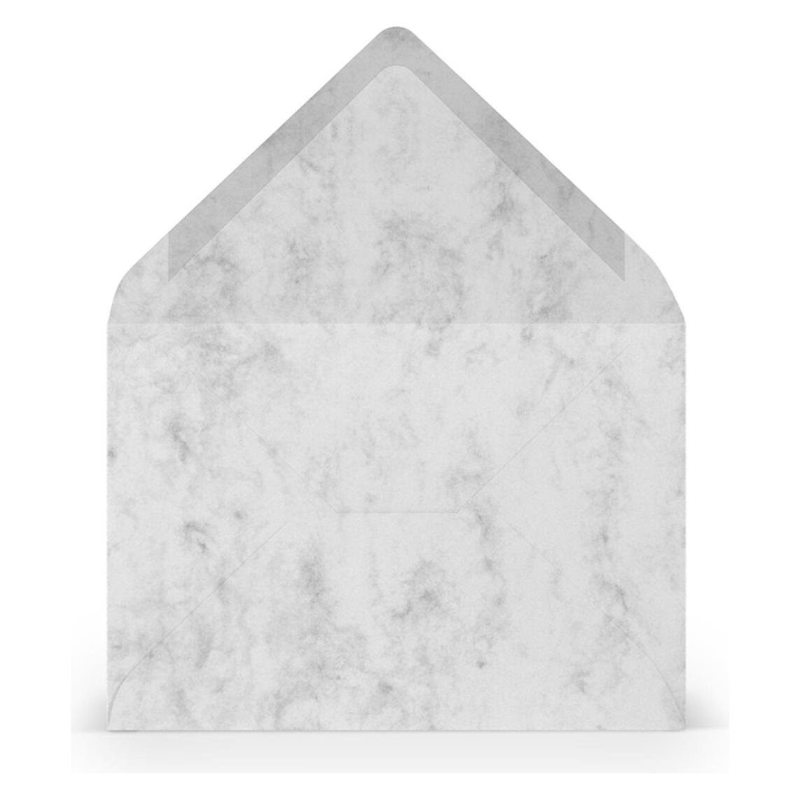 Rössler Briefhülle C6 5ST grau marmora (114 x 162 mm, 5x) (220705514)