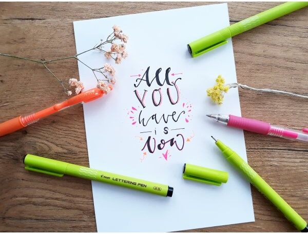 Pilot Lettering Pen Fineliner   B   Sort