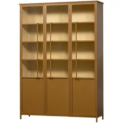 Tchibo - Woood Metall-Vitrine »Exhibit« XL - 140x40x200cm - gelb -