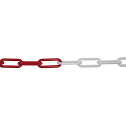 Dehn 700112 Absperrkette Secur Farbe rot/weiß Länge 10 m ASKT RTWS 10 M KST ASKTRTWS10MKST