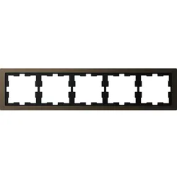 D-Life Metallrahmen, 5fach, Moccametallic merten