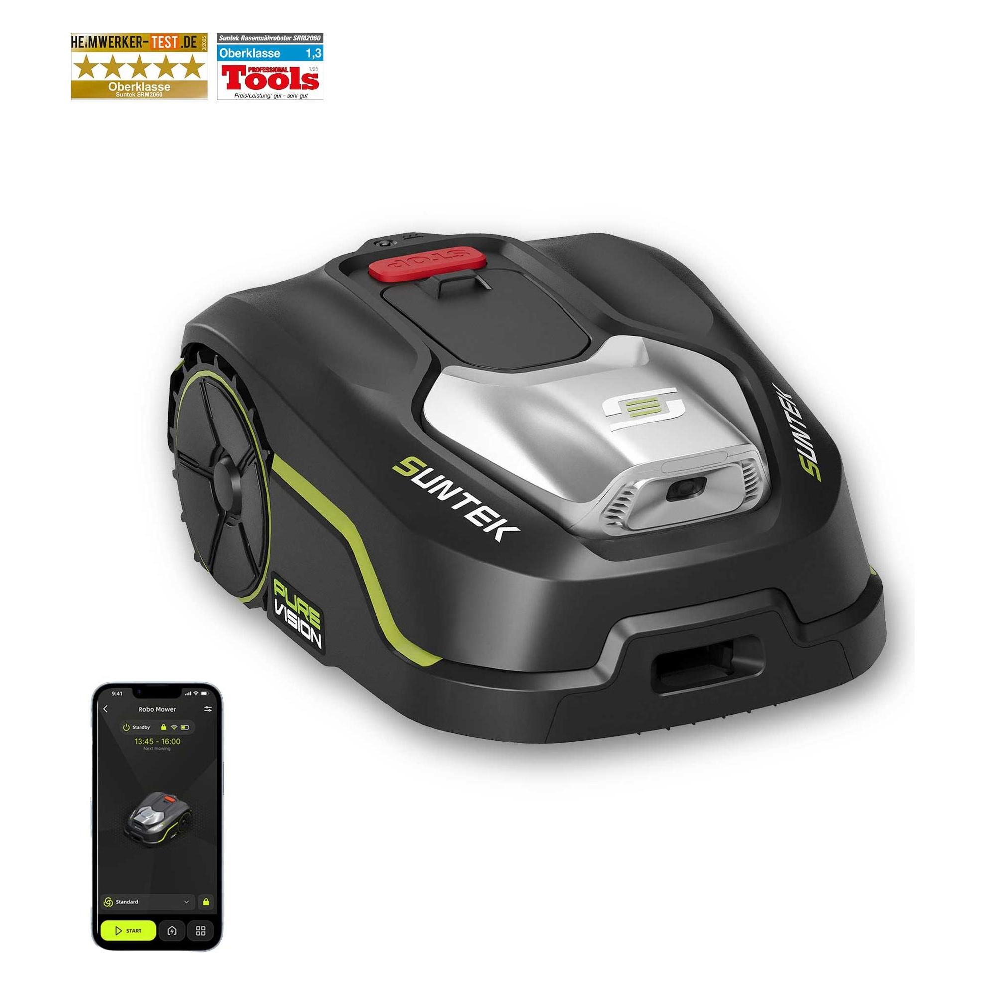 Suntek Kabelloser Mähroboter PURE-V600 (600 m², Ohne Begrenzungskabel) (SUN-PURE-V600)