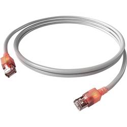 EasyLan DualBoot LED Patchkabel RJ45 S/FTP Cat.6A (Class EA), mit saCon Stecker, LSOH, grau, 10 m CS1OAADAD0100