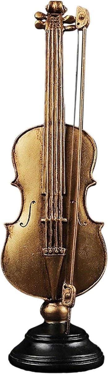 Decoratieve Instrument Beeldjes Miniatuur Muziek met Gouden Coating - Goud - H x B x D: 37 x 17 x 10 cm
