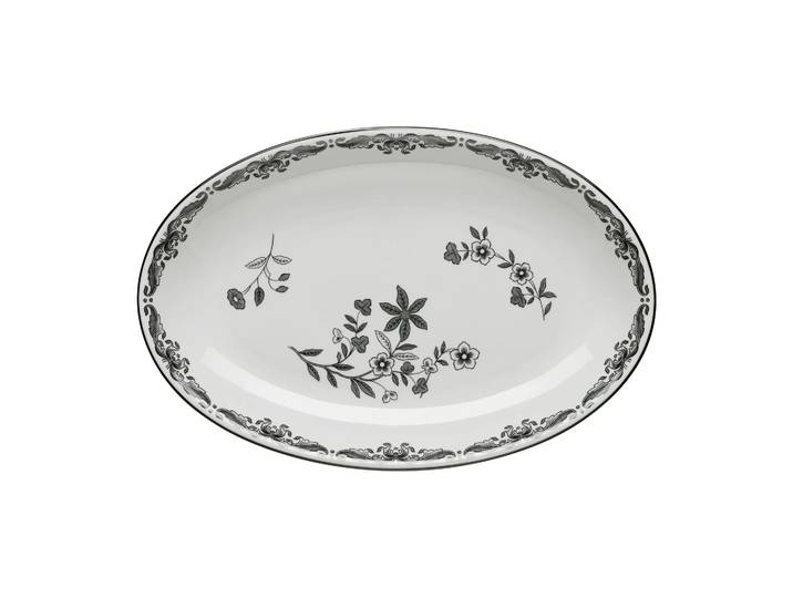 Rörstrand Plat à service Ostindia Svart oval 22x33 cm Noir