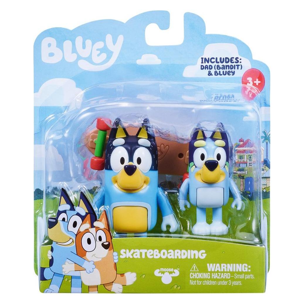 Default Bluey - S3 Figure 2-Pack - Skateboarding /Figures /Bluey/Skateboarding (1187404)