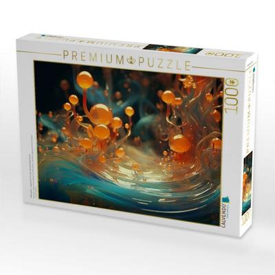 CALVENDO Puzzle Mikropilze - organische Formen als abstrakte Kunst | 1000 Teile Lege-Größe 64x48cm Foto-Puzzle für glückliche Stunden