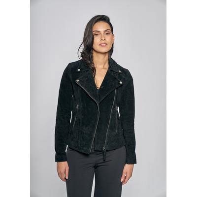 Lederjacke FREAKY NATION "Taxi Driver-FN", Damen, Gr. XS(34), schwarz, Oberstoff: 100% Leder. Futter: 100% Polyester, figurbetont, Jacken