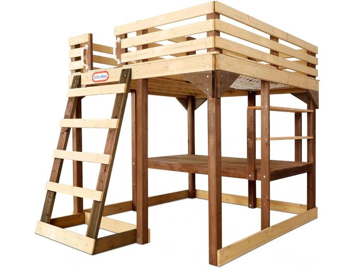 Kinder-Etagenbett mit Tisch 4 in 1 JOYDEN + Matratze KOSTENLOS