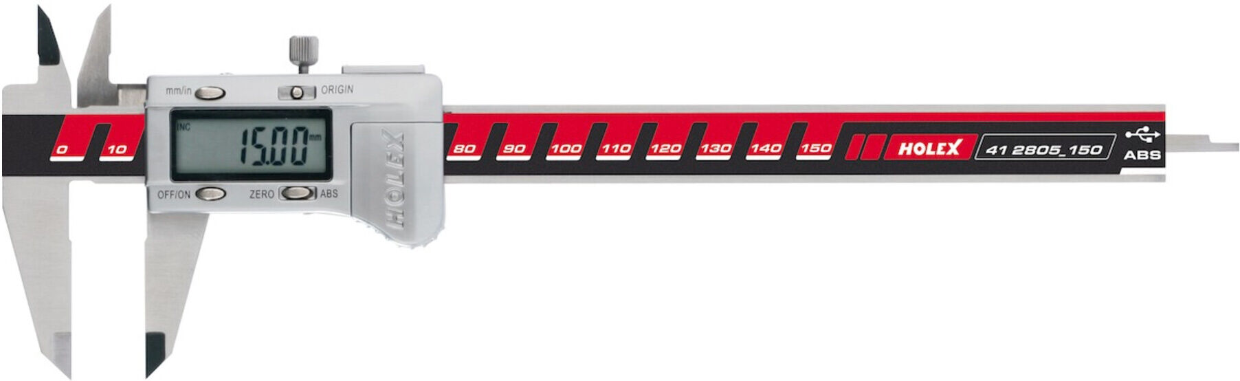 HOLEX Digitaler Messschieber ABS mit Datenausgang 150 mm (412805 150)
