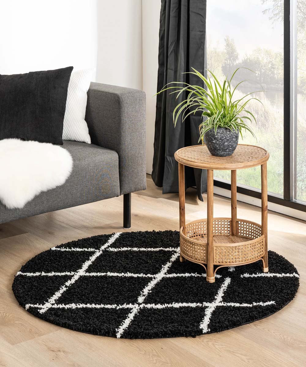 Boho&me Rond Berber vloerkleed Scandinavisch design polyester