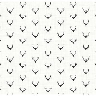 Seabrook Designs Anchorage Antlers Unpasted Wallpaper - 20.5 in. W x 33 ft. L
