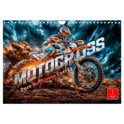 Motocross - Pure Motocross Energy (Wandkalender 2027 DIN A4 quer), CALVENDO Monatskalender