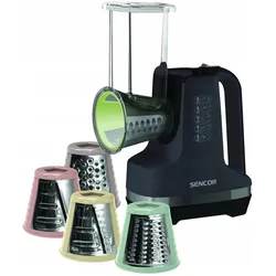 Sencor SSG 4301BK schwarz / Allesschneider / 5 Aufsätze / 150W, Küchenreibe, Schwarz