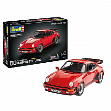 Revell - 50 Jahre Porsche 911 Turbo Jubiläumsmodell - Geschenk Set - 1:24 - 86 Teile 306209
