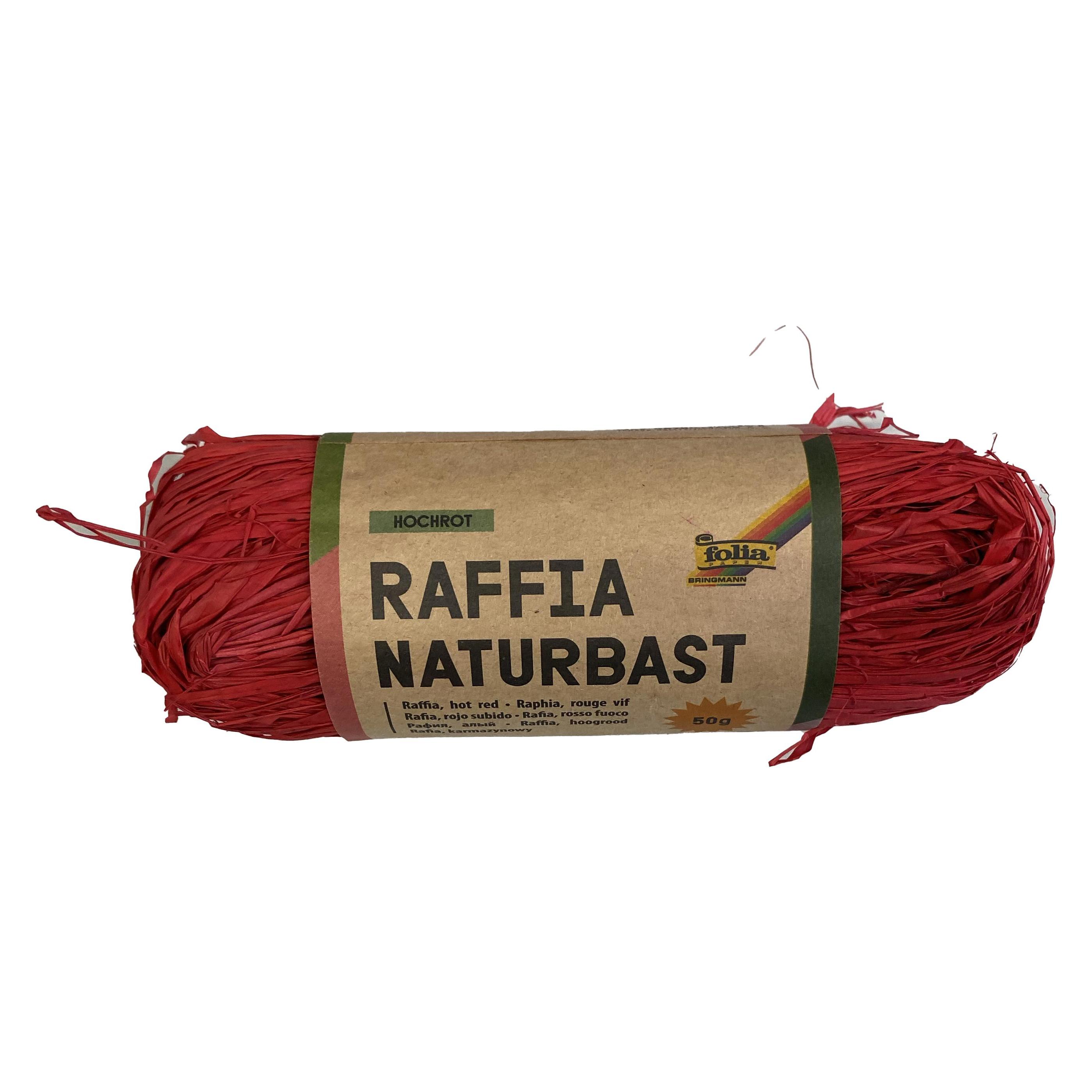 Folia Bringmann Naturbast Raffia 50g Hochrot (1x) (9020)