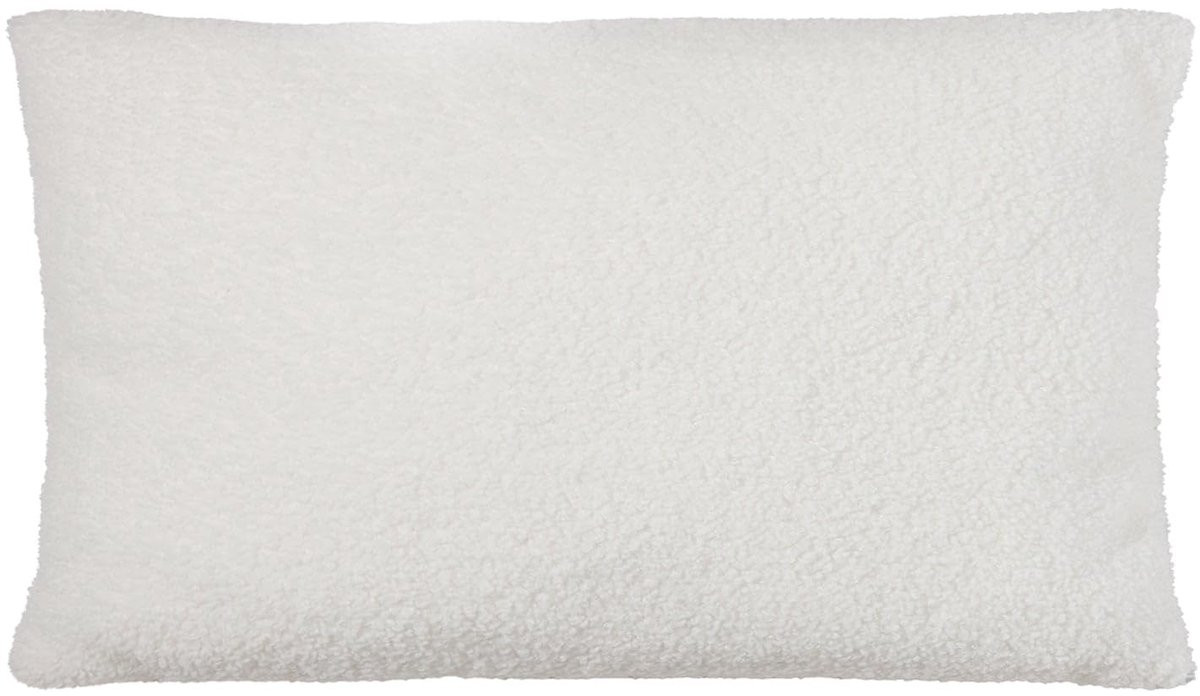 Omgoods Decoratief Kussen met Vulling Beige Teddy Bouclé 30x50 cm