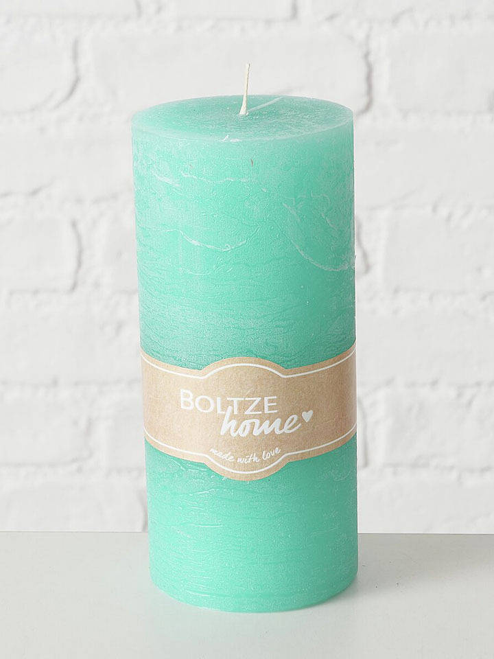 Boltze Stumpenkerze "Casual" in Türkis - 490 g - onesize