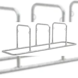 Fahrrad Anlehnbügel Galaxy 33 | Fahrradständer für 6 Fahrräder | Stahl verzinkt | Freiaufstellung, erweiterbar