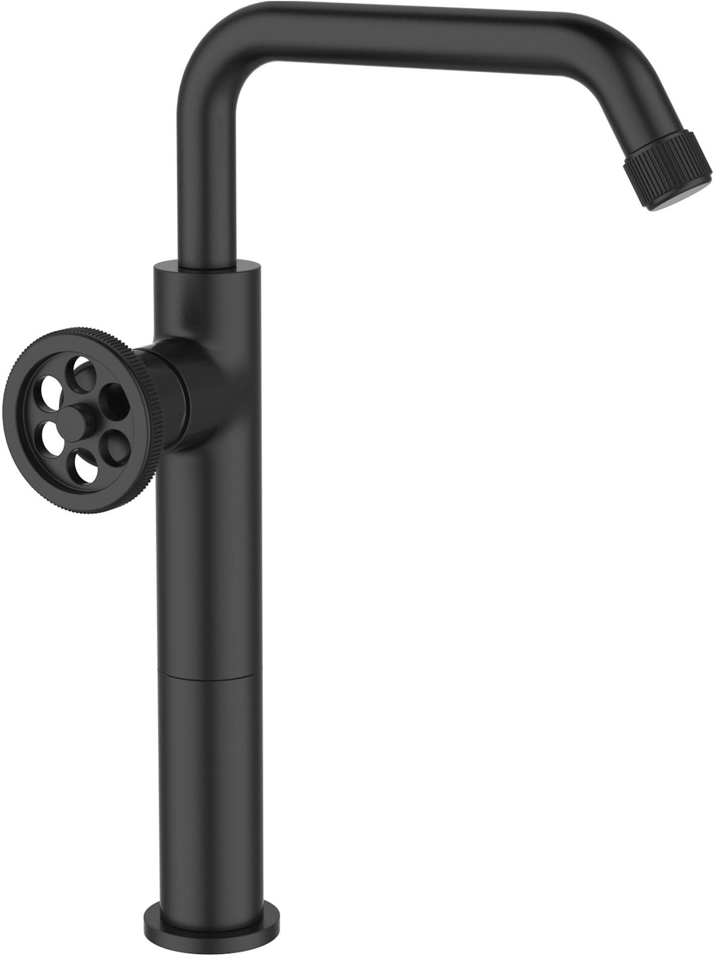 Essebagno MISCELATORE LAVABO ALTO  INDUS  NERO CARTUCCIA Ø 25 mm