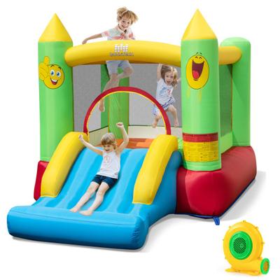 Costway Inflatable Bounce House Kids Blow-up Bouncer with Slide with 480W Blower